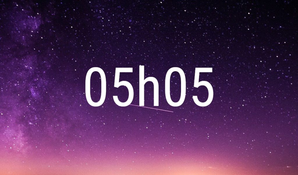 heure miroir 05h05